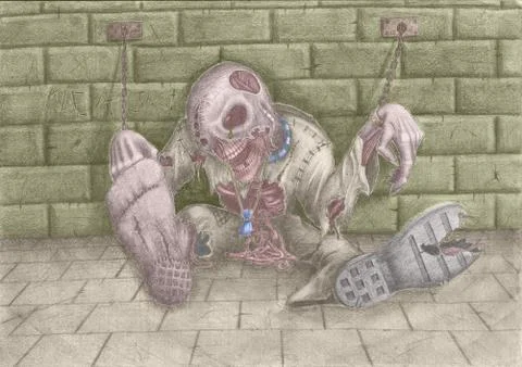 Horror of the dead Stock Illustration