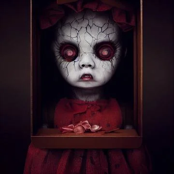 Horror doll house Stock Illustration