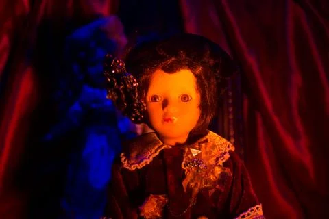 Horror dolls lightened. Stock Photos