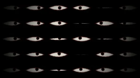 Horror eyes wall loop animation background Video stock 340495639