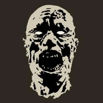 Horror face vector illustration Stock Illustration
