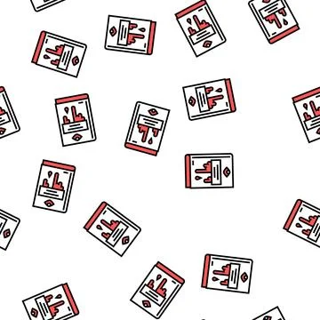 Horror genre vector seamless pattern Stock Illustration