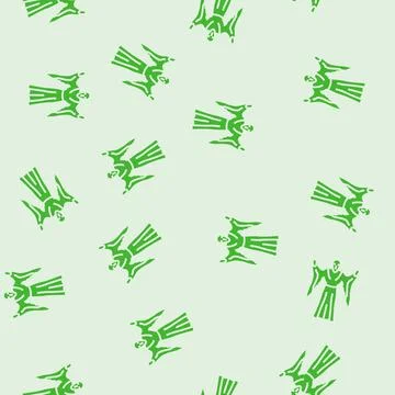 Horror ghost glyph seamless pattern Illustrazione stock
