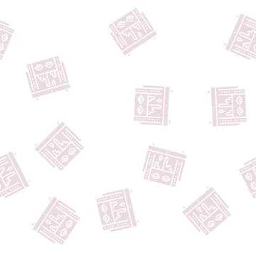 Horror halloween glyph seamless pattern Stock Illustration