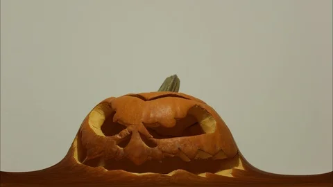 Horror halloween pumpkin Stock Footage 97471896