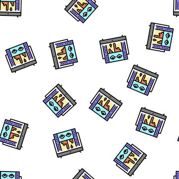 Horror halloween vector seamless pattern Illustrazione stock