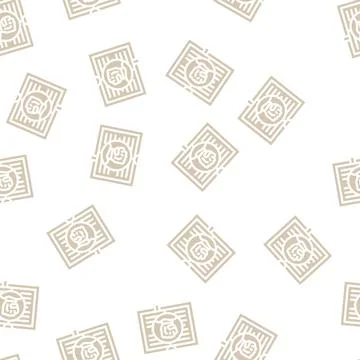 Horror literature glyph vector seamless pattern 스톡 일러스트
