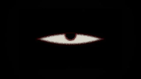 Horror mad eye loop animation Stock Footage 340390924