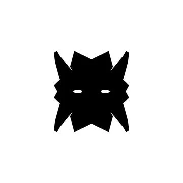 Horror mask icon. Simple style masquerade poster background symbol. Mask br.. Stock Illustration