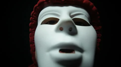 Horror masked face 库存影片 23391369