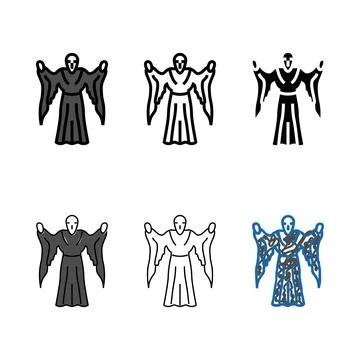 Horror modern ghost color icon vector Illustrazione stock
