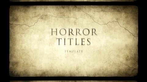 Horror Movie Titles Stock After Effects