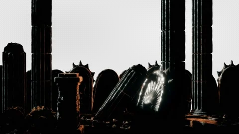 Horror Old Architecture VJ Loop Stock Footage 169889628