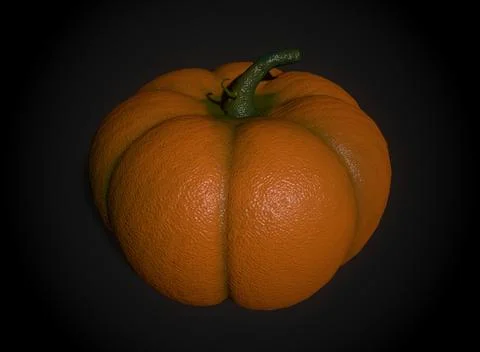 Horror old pumpkin on the background 3d-rendering Illustrazione stock