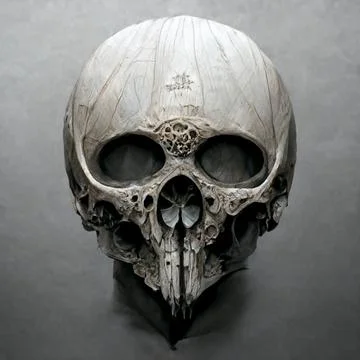 The horror for robot skull monster Stock Illustration