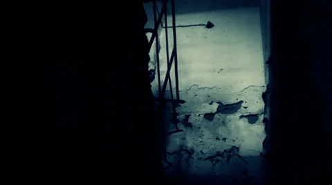 Horror scene of a scary woman Stock Footage