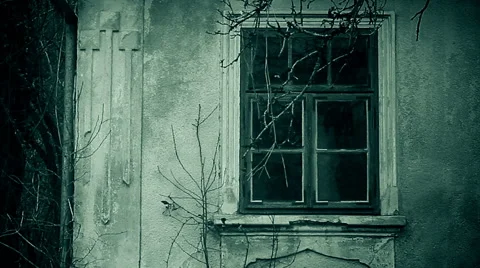 Horror scene of a scary woman Stock Footage