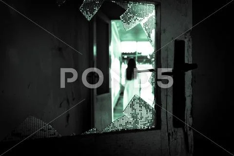 Horror scene of a scary woman Stock Photos