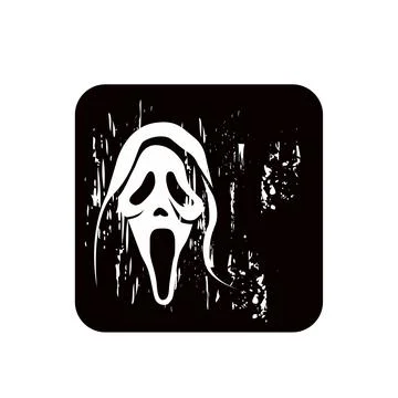 Horror scream logo Illustrazione stock