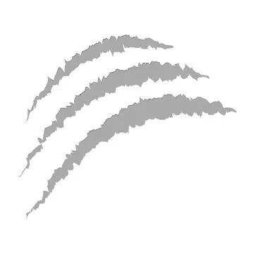 Horror Single Claw Mark Scratch Vector Icon Stock Illustration