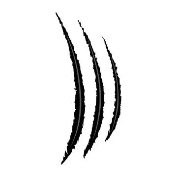 Horror Single Claw Mark Scratch Vector Icon Stock Illustration