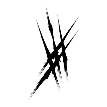 Horror Single Claw Mark Scratch Vector Icon Stock Illustration