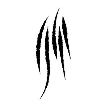 Horror Single Claw Mark Scratch Vector Icon Stock Illustration