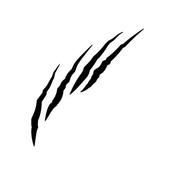 Horror Single Claw Mark Scratch Vector Icon Stock Illustration