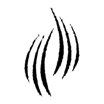 Horror Single Claw Mark Scratch Vector Icon Stock Illustration