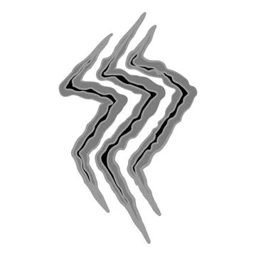 Horror Single Claw Mark Scratch Vector Icon Stock Illustration