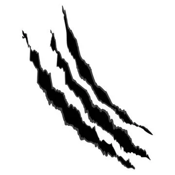 Horror Single Claw Mark Scratch Vector Icon Stock Illustration