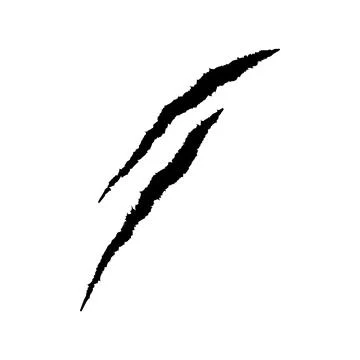 Horror Single Claw Mark Scratch Vector Icon Stock Illustration