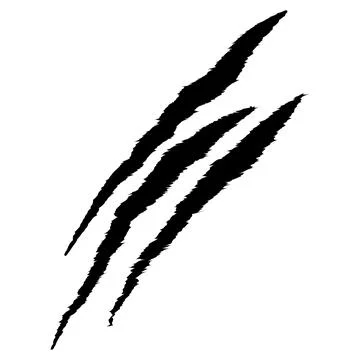 Horror Single Claw Mark Scratch Vector Icon Stock Illustration