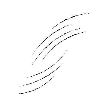 Horror Single Claw Mark Scratch Vector Icon Stock Illustration