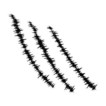 Horror Single Claw Mark Scratch Vector Icon Stock Illustration