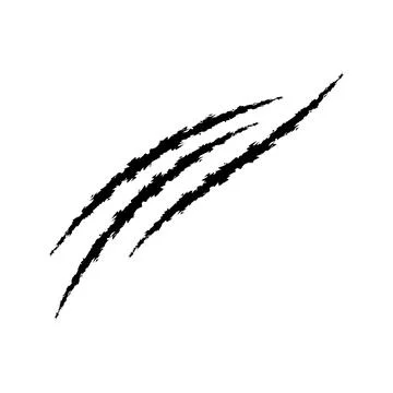 Horror Single Claw Mark Scratch Vector Icon Stock Illustration
