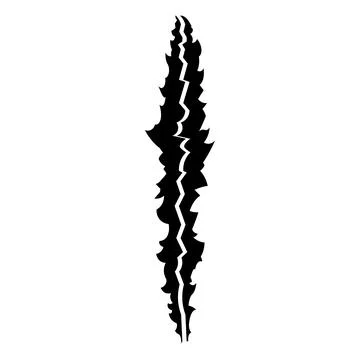 Horror Single Claw Mark Scratch Vector Icon Stock Illustration