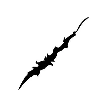 Horror Single Claw Mark Scratch Vector Icon Stock Illustration
