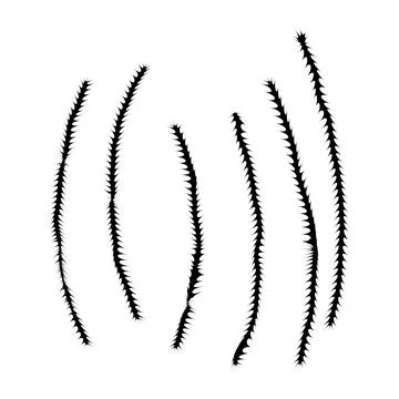 Horror Single Claw Mark Scratch Vector Icon Illustrazione stock