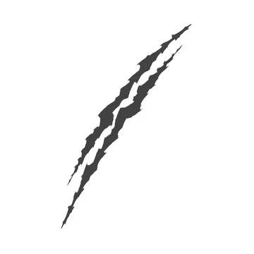 Horror Single Claw Mark Scratch Vector Icon Stock Illustration