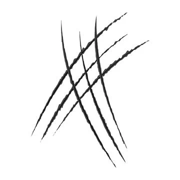 Horror Single Claw Mark Scratch Vector Icon Illustrazione stock