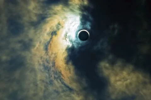 Horror sky with eclipse Stock Photos