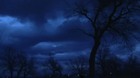 Horror Sky Stock Footage 24655203