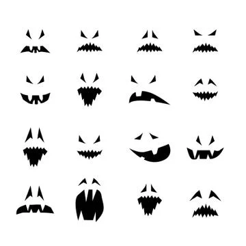 Horror smiles Stock Illustration