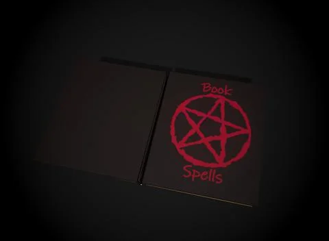 Horror spell book on the background 3d-rendering イラスト素材