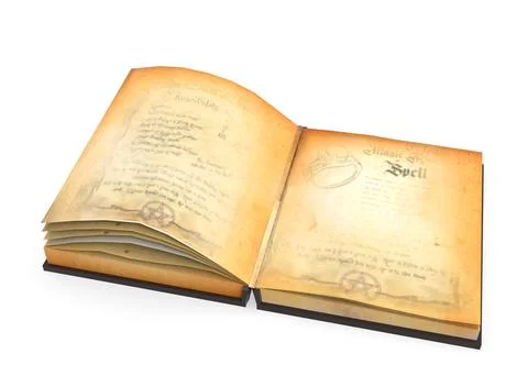 Horror spell book on the background 3d-rendering 스톡 일러스트