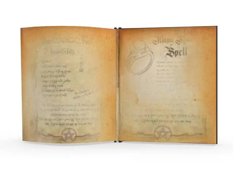 Horror spell book on the background 3d-rendering Illustrazione stock