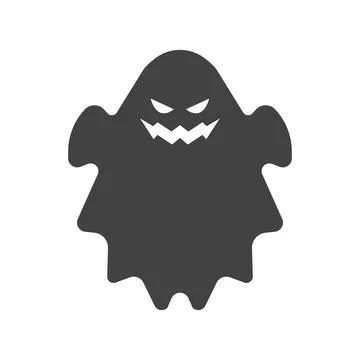 Horror spooky ghost symbol vector flat illustration Stock Illustration