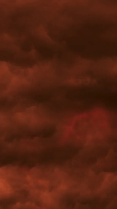Horror Storm - Red Lightning on Crimson Sky Vertical Video. Video stock 310649828