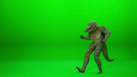 Horror Swamp Lizard Full Body Dance VFX Asset Stock Footage 320993748